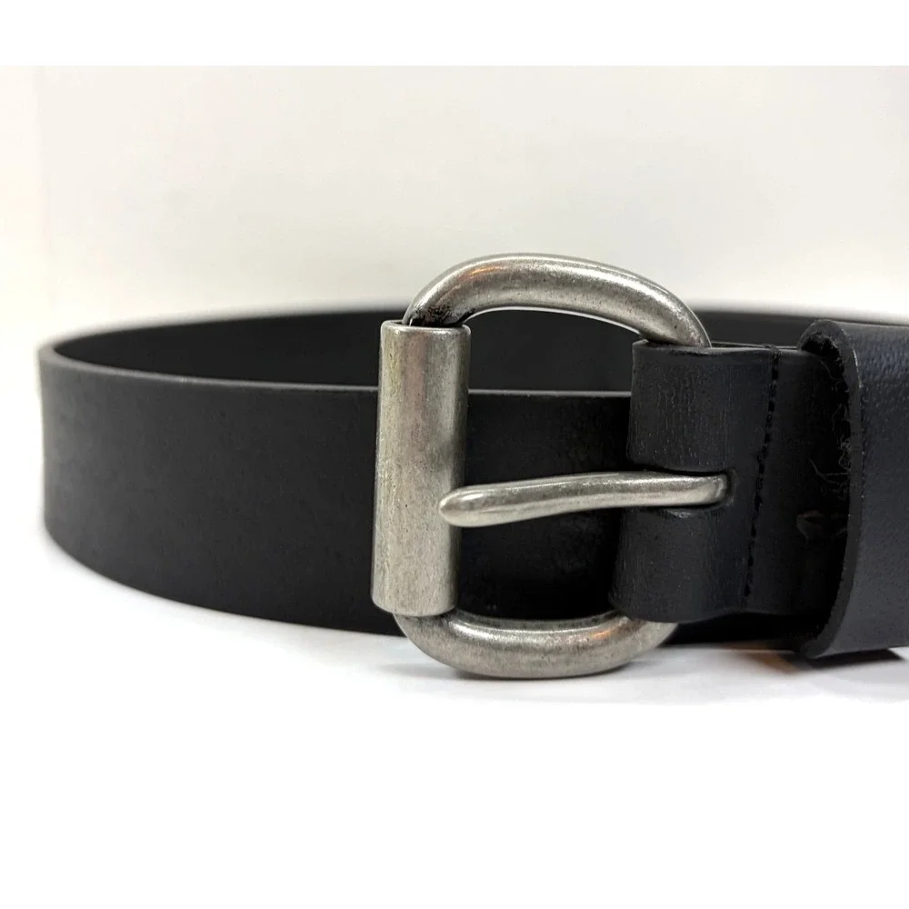 CABELAS Black BUFFALO LEATHER Belt Full Grain Roughneck 38